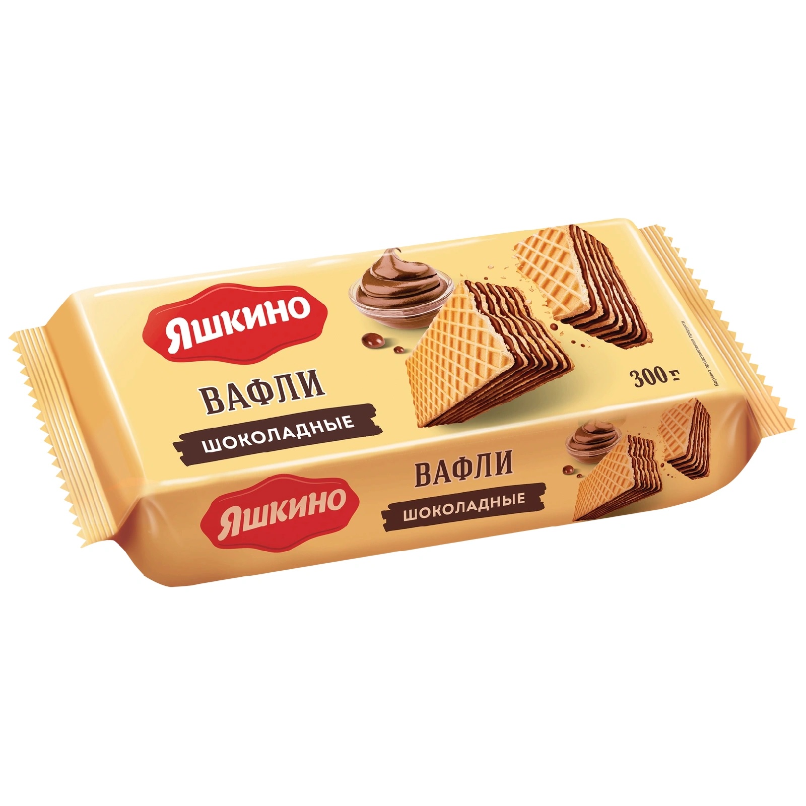 ВАФЛИ ШОКОЛАДНЫЕ ЯШКИНО 300ГР