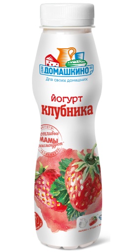 БЗМЖ ЙОГУРТ СЕЛО ДОМАШКИНО 2.0% КЛУБНИКА 270ГР ПЭТ
