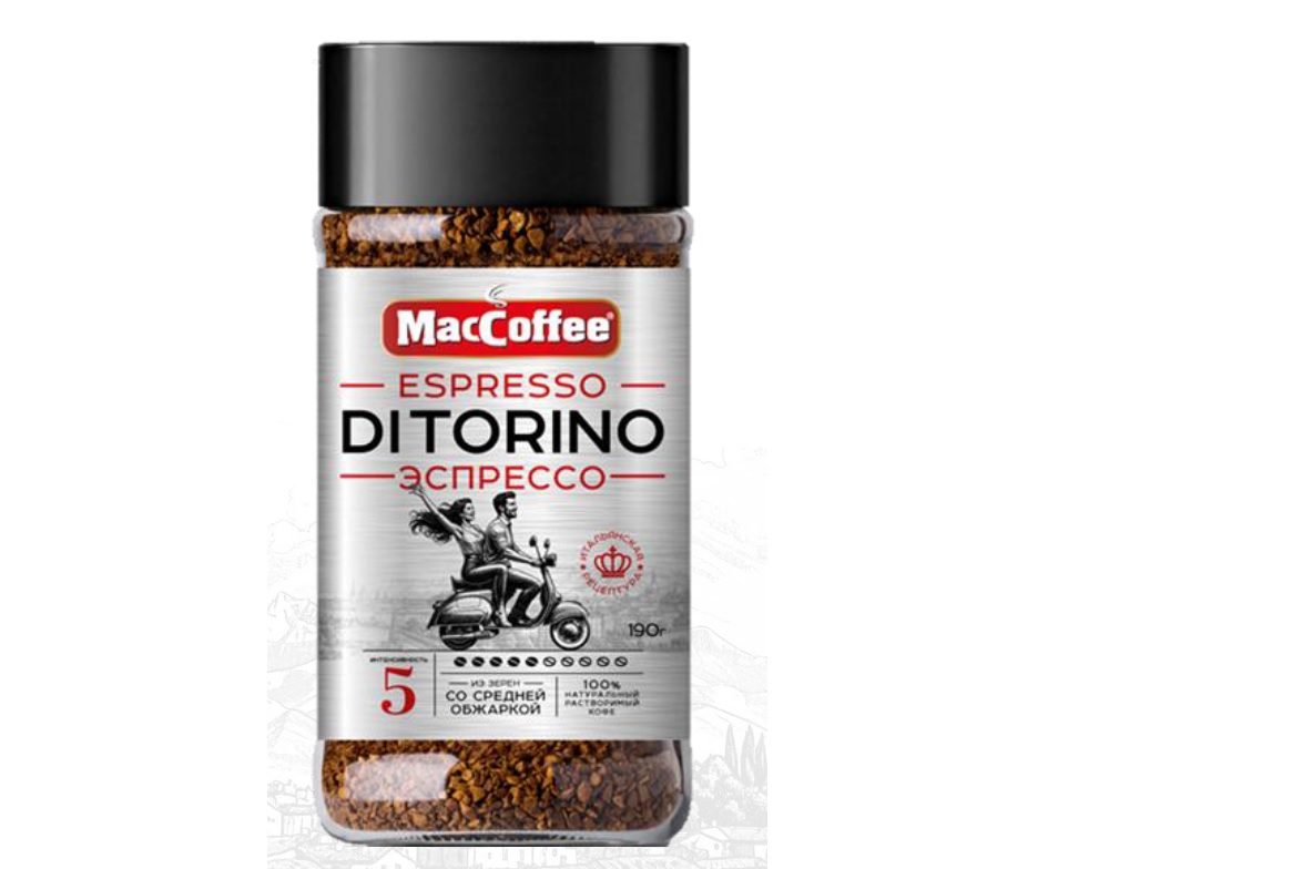 КОФЕ MACCOFFEЕ ЭСПРЕССО ДИТОРИНО НАТУР.РАСТВОР.СУБЛ. СТ/Б 190ГР