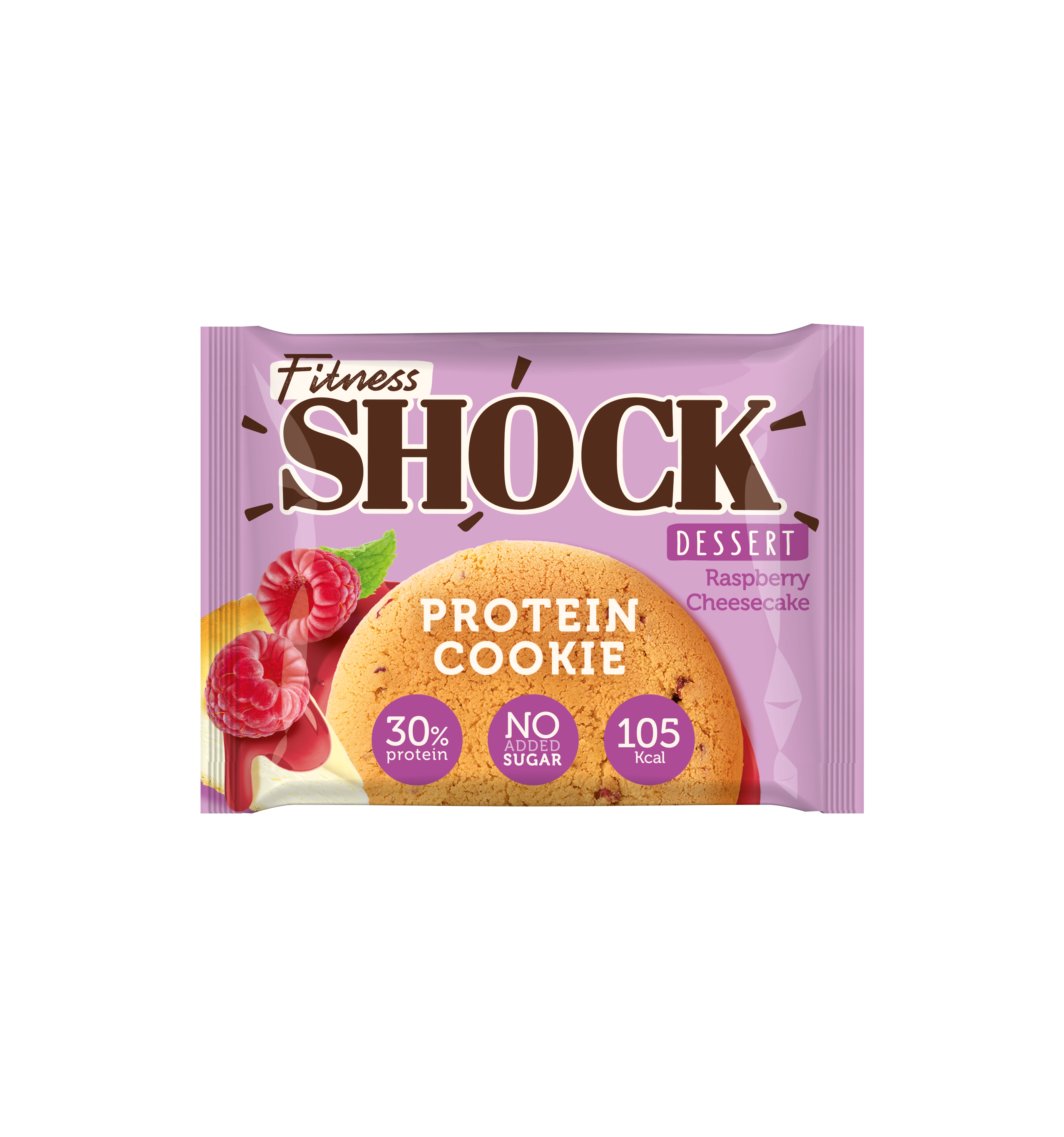 ПЕЧЕНЬЕ ФИТНЕСШОК ДЕСЕРТ МАЛИНОВЫЙ ЧИЗКЕЙК НЕГЛАЗИРОВАННОЕ 35ГР