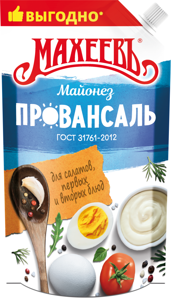 МАЙОНЕЗ МАХЕЕВ ПРОВАНСАЛЬ БЕЛЫЙ 50,5% Д/П 400МЛ