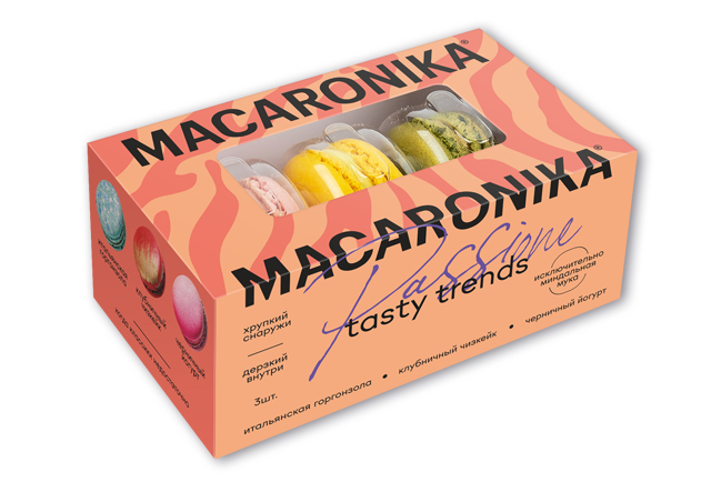 ПИРОЖНЫЕ MACARONIKA НАБОР ГУРМЕ 3.0 3ШТ