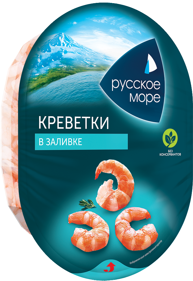 МЯСО КРЕВЕТКИ РУССКОЕ МОРЕ В ЗАЛИВКЕ 180ГР