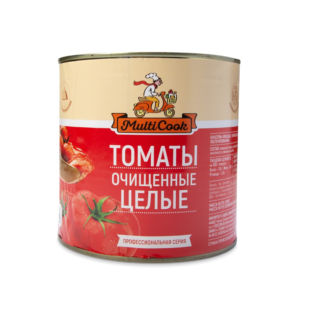 ТОМАТЫ ОЧИЩЕННЫЕ ЦЕЛЫЕ МУЛЬТИКУК Ж/Б 2,5КГ ТУРЦИЯ