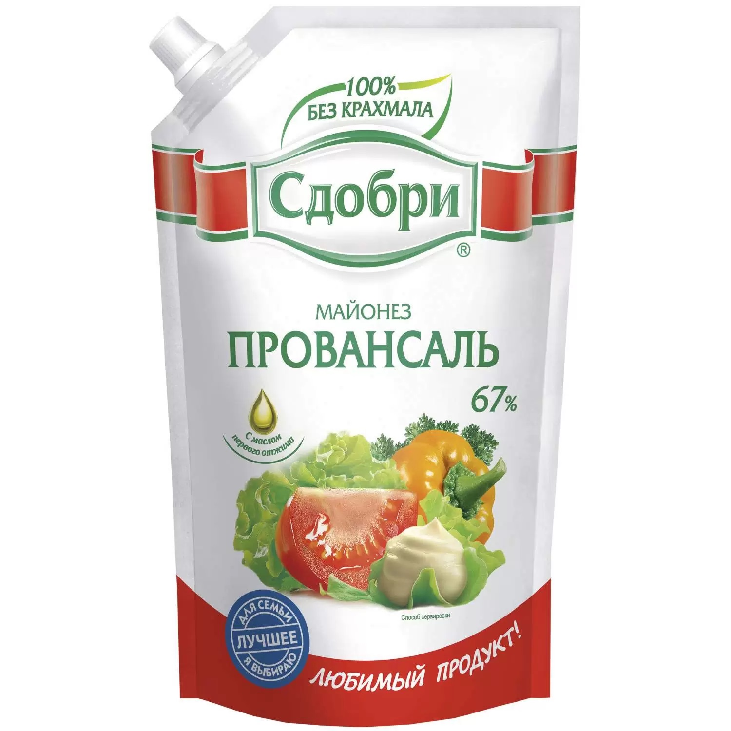 МАЙОНЕЗ СДОБРИ ПРОВАНСАЛЬ 67% 630ГР ПАКЕТ
