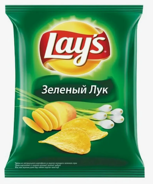 ЧИПСЫ ЛЭЙС 70ГР МОЛОДОЙ ЗЕЛЕНЫЙ ЛУК
