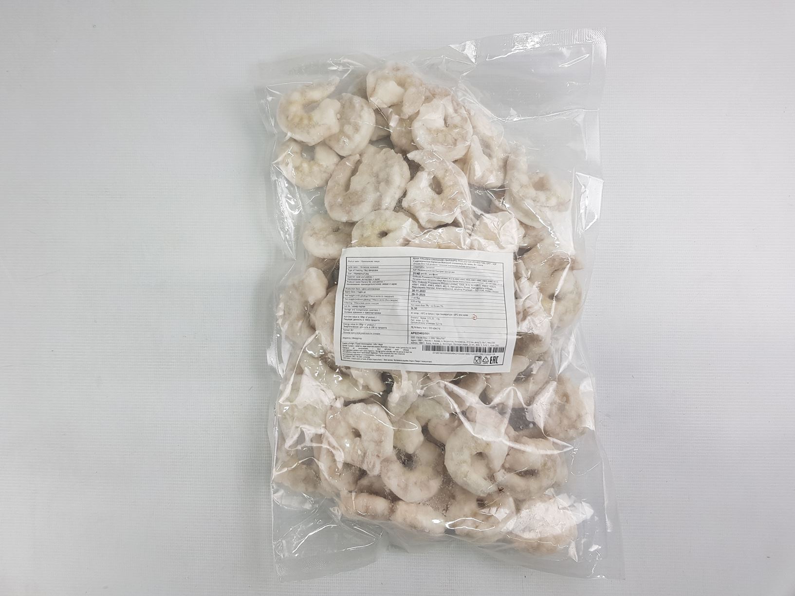 КРЕВЕТКА ВАННАМЕЙ 31/40 ОЧИЩ Б/ПТ Б/ХВ С/М1 КГ