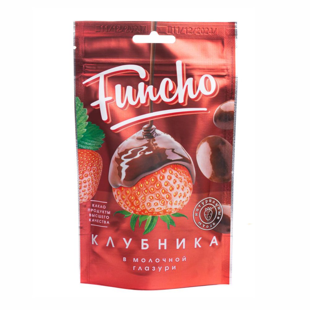 ДРАЖЕ ФУНЧО КЛУБНИКА В МОЛОЧНОЙ ГЛАЗУРИ 100ГР