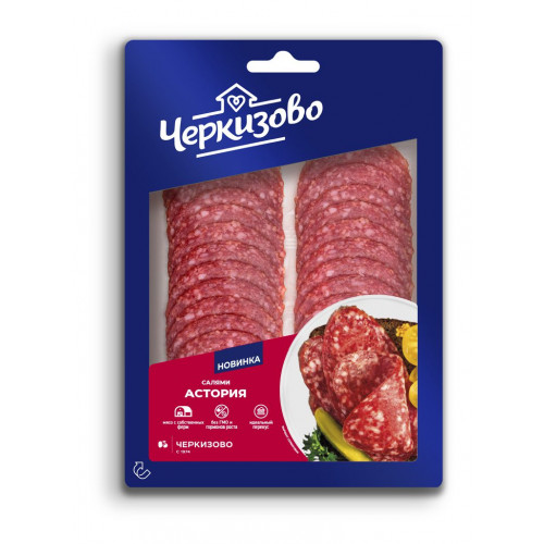 КОЛБАСА САЛЯМИ АСТОРИЯ С/К НАРЕЗКА ЧЕРКИЗОВСКИЙ МПЗ 85ГР