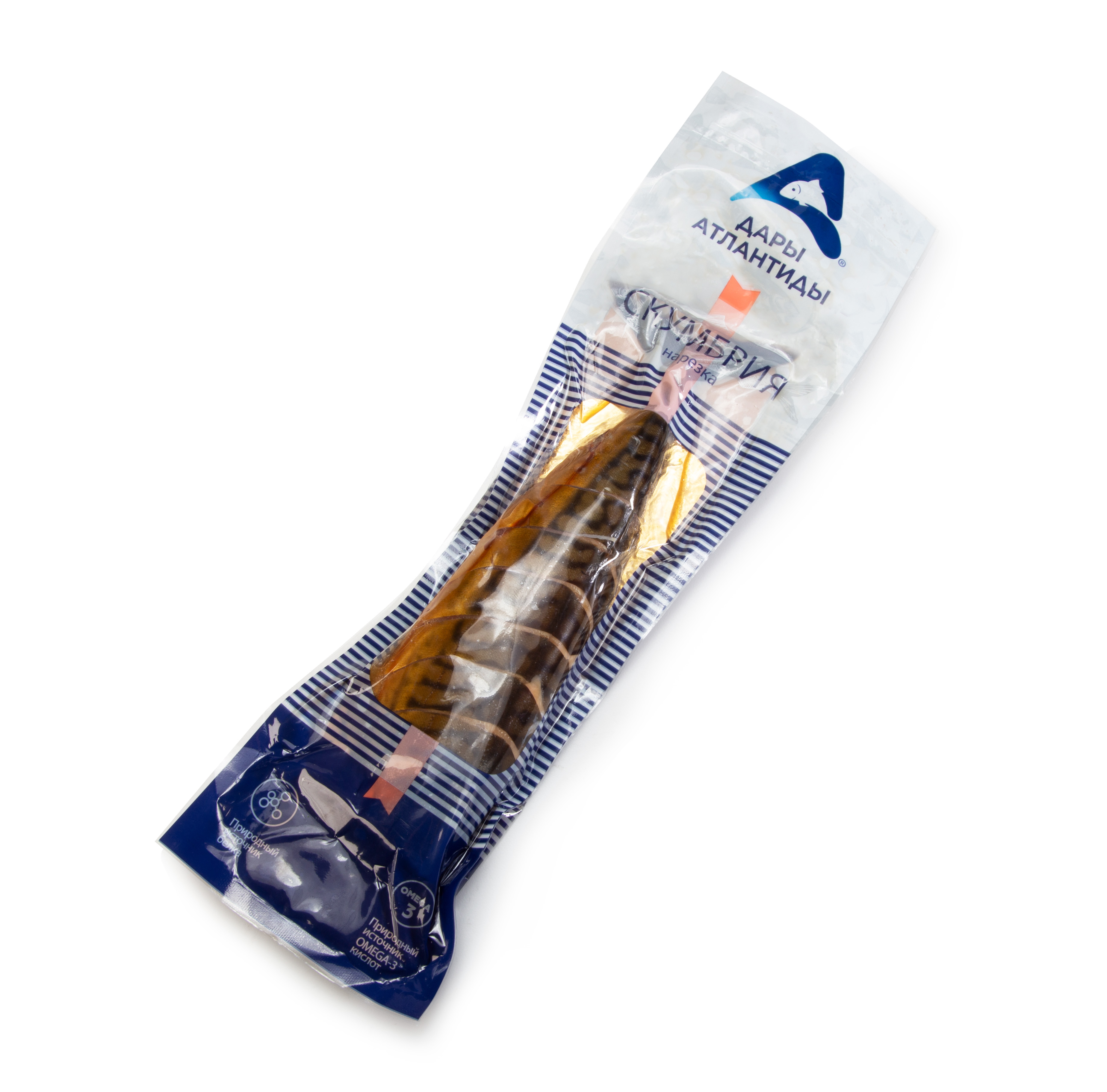 СКУМБРИЯ Х/К ДАРЫ АТЛАНТИДЫ НАРЕЗКА В/У 300ГР