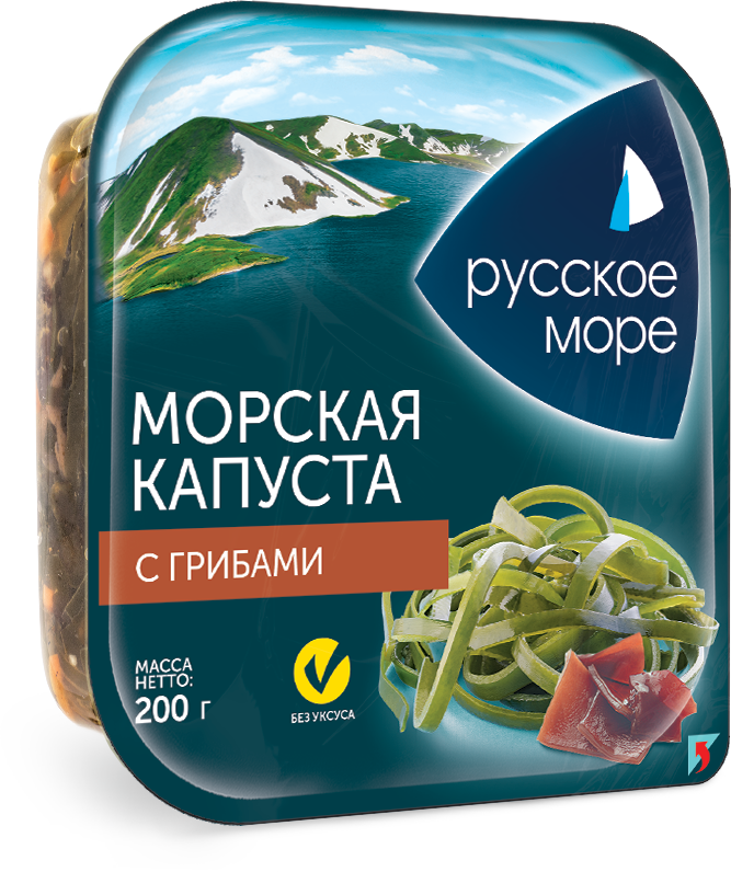 КАПУСТА МОРСКАЯ РУССКОЕ МОРЕ ПО-КОРЕЙСКИ С ГРИБАМИ 200ГР