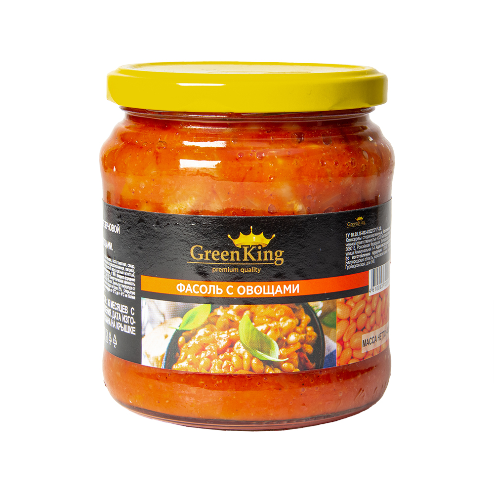 ФАСОЛЬ С ОВОЩАМИ ГРИН КИНГ 480ГР СТ/Б