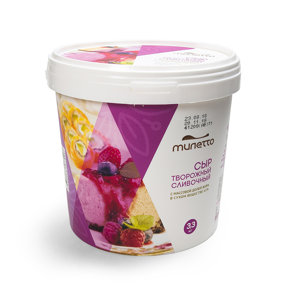 СЫР ТВОРОЖНЫЙ СЛИВОЧНЫЙ "МИЛЕТТО" 3,3КГ