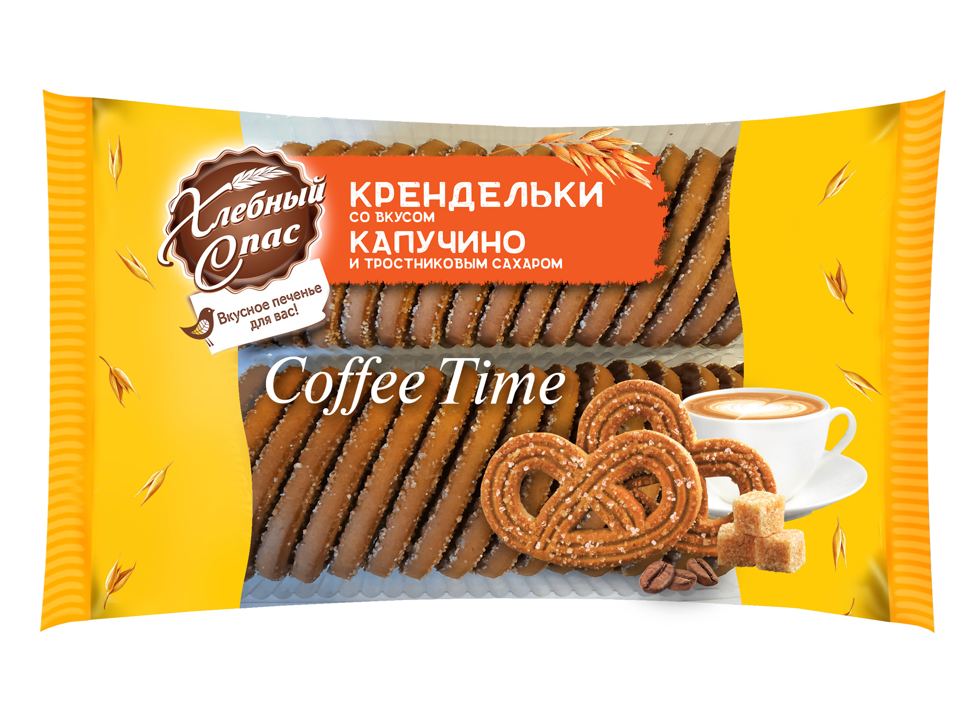 ПЕЧЕНЬЕ КРЕНДЕЛЬКИ КОФЕ ТАЙМ КАПУЧИНО/ТРОСТН САХАР ХЛЕБН СПАС 320ГР