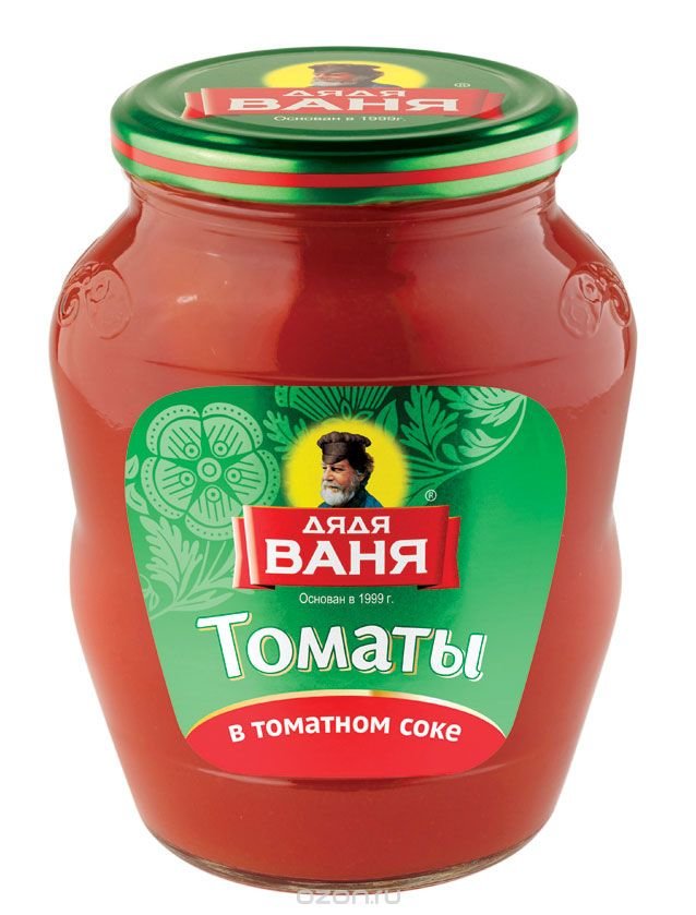 ТОМАТЫ В СОБСТВЕННОМ СОКУ ДЯДЯ ВАНЯ 680ГР