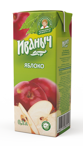 СОК ИВАНЫЧ 0,2Л ЯБЛОКО Т/П СОК ИВАНЫЧ 0,2Л ЯБЛОКО Т/П