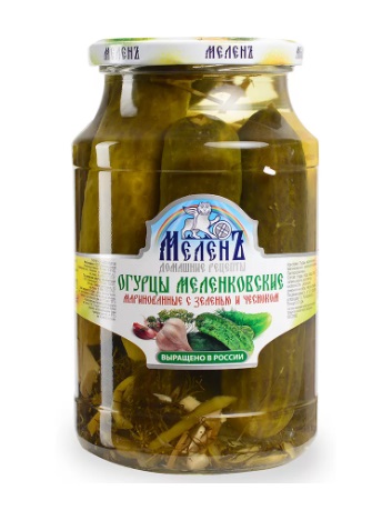 ОГУРЦЫ МЕЛЕНЬ МЕЛЬНКОВСКИЕ  МАРИНОВАННЫЕ  900ГР