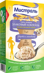 ХЛОПЬЯ СМЕСЬ ЗЛАКОВЫЙ КОКТЕЙЛЬ МИСТРАЛЬ 400ГР