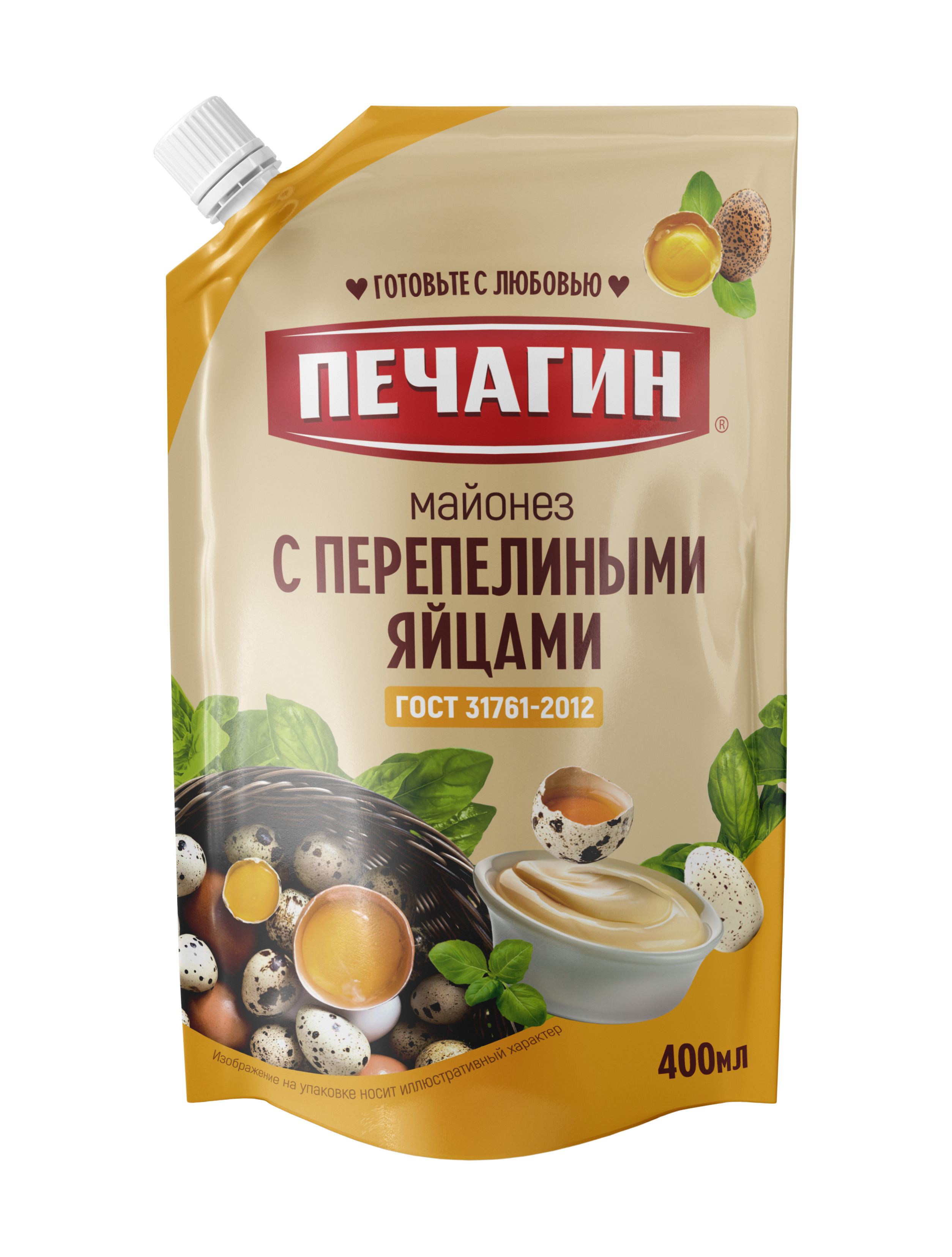 МАЙОНЕЗ ПЕЧАГИН C ПЕРЕПЕЛИНЫМИ ЯЙЦАМИ  50% 400МЛ ДПДЗ