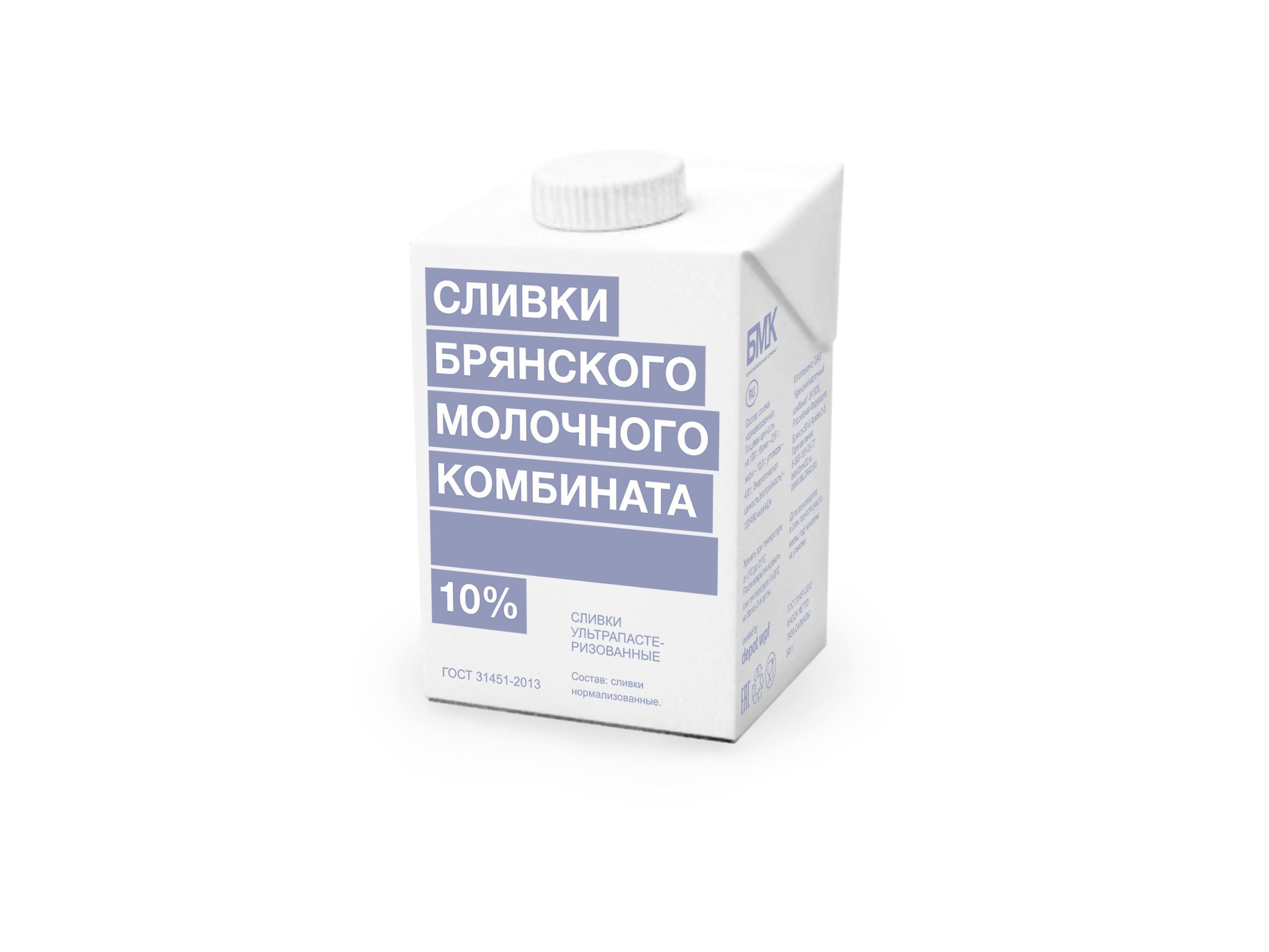 БЗМЖ СЛИВКИ БМК 10% 500ГР ТБА
