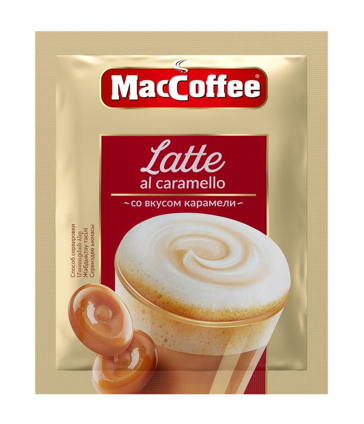 НАПИТОК MAC LATTE РАСТВОРИМЫЙ СО ВКУСОМ КАРАМЕЛИ 22ГР