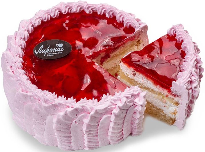 ТОРТ ЛИРОНАС ЙОГУРТОВЫЙ КЛУБНИЧНЫЙ 550ГР