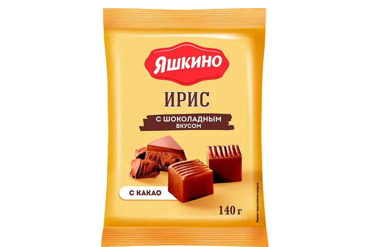 ИРИС ЯШКИНО С ШОКОЛАДНЫМ ВКУСОМ 140ГР