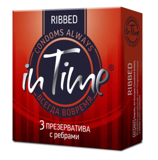 ПРЕЗЕРВАТИВЫ ИН ТАЙМ №3 С РЕБРИСТОЙ СТРУКТУРОЙ