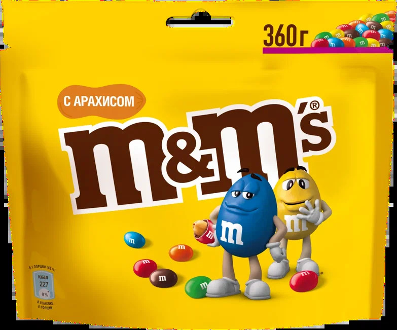 ДРАЖЕ М*М С АРАХИСОМ 360Г ДРАЖЕ М*М С АРАХИСОМ 360Г