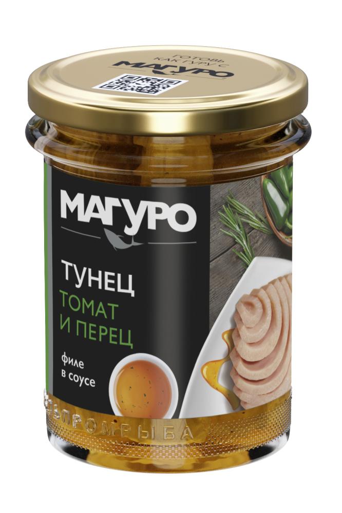 ТУНЕЦ ФИЛЕ В СОУСЕ ТОМАТ И ПЕРЕЦ МАГУРО С/Б 200ГР