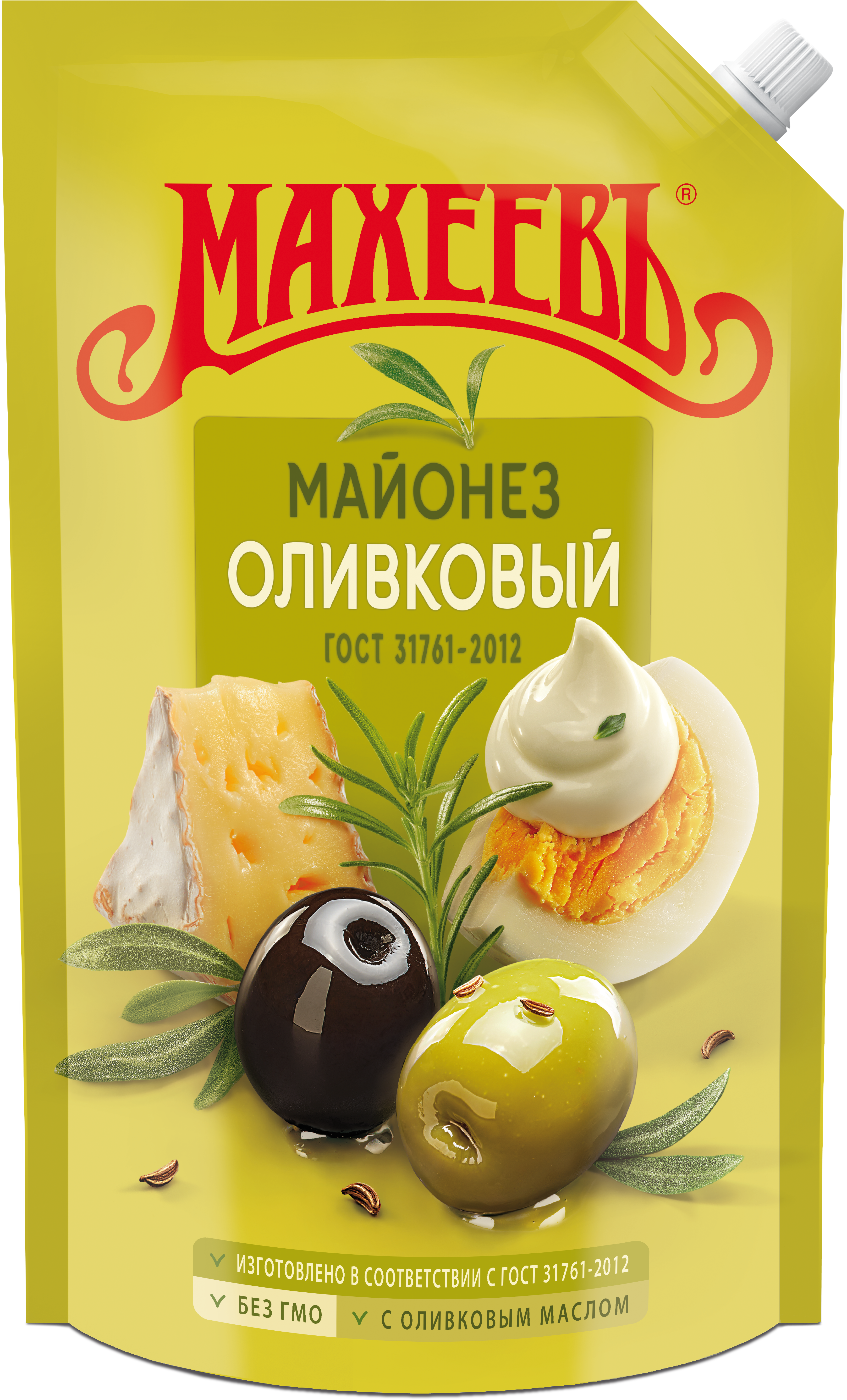 МАЙОНЕЗ МАХЕЕВ ОЛИВКОВЫЙ 50,5% 800ГР ПАК