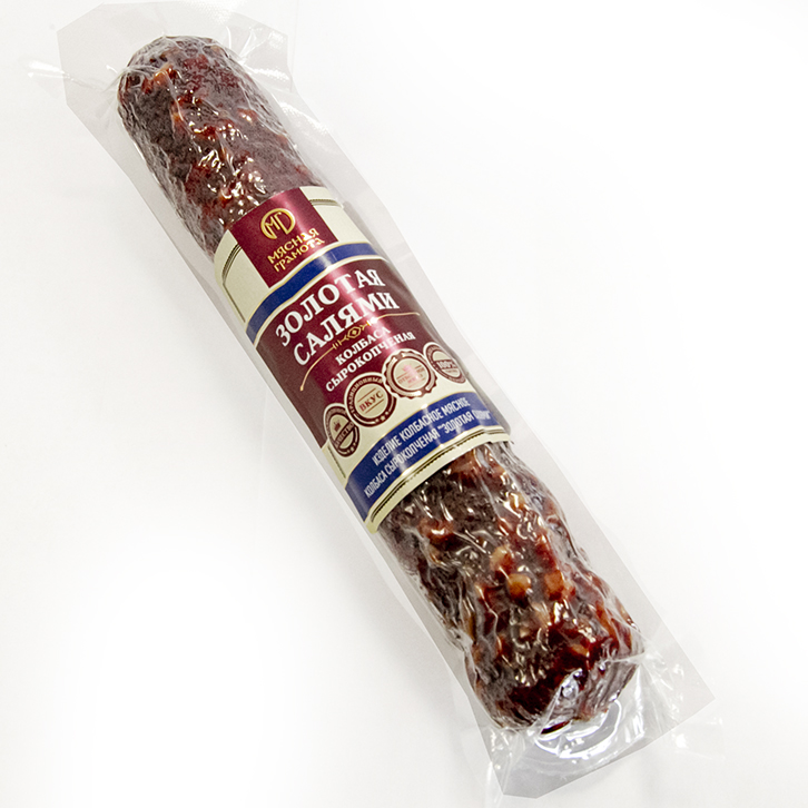 КОЛБАСА ЗОЛОТАЯ САЛЯМИ С/К МЯСНАЯ ГРАМОТА 210ГР