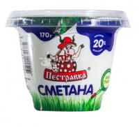 БЗМЖ СМЕТАНА ПЕСТРАВКА П/СТ 20% 170ГР БЗМЖ СМЕТАНА ПЕСТРАВКА П/СТ 20% 170ГР
