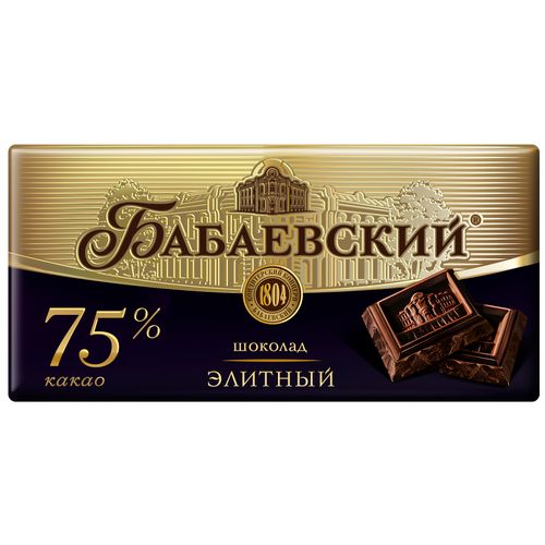 ШОКОЛАД БАБАЕВСКИЙ ЭЛИТНЫЙ КАКАО 75% 75ГР