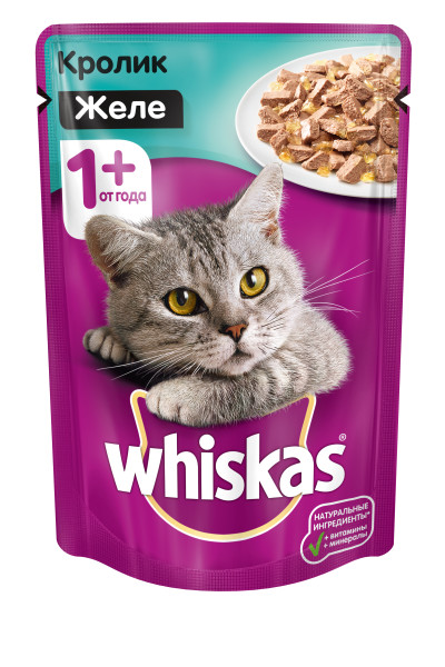 КОРМ ВИСКАС ЖЕЛЕ КРОЛИК ПАУЧ 75ГР