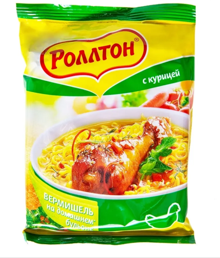 ЛАПША РОЛЛТОН ПО-ДОМАШНЕМУ КУРИЦА  60ГР