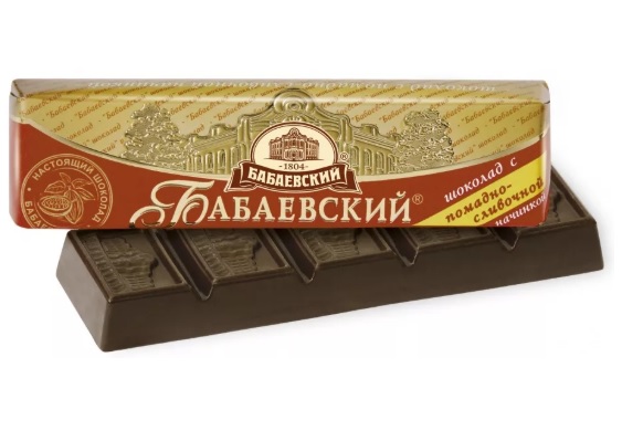 ШОКОЛАД БАБАЕВСКИЙ БАТОНЧИК С ПОМ СЛ НАЧ 50ГР