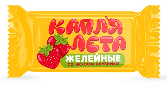 КОНФЕТЫ ЖЕЛЕЙНЫЕ СЛАСТИ КАПЛЯ ЛЕТА СО ВКУСОМ КЛУБНИКИ 1КГ