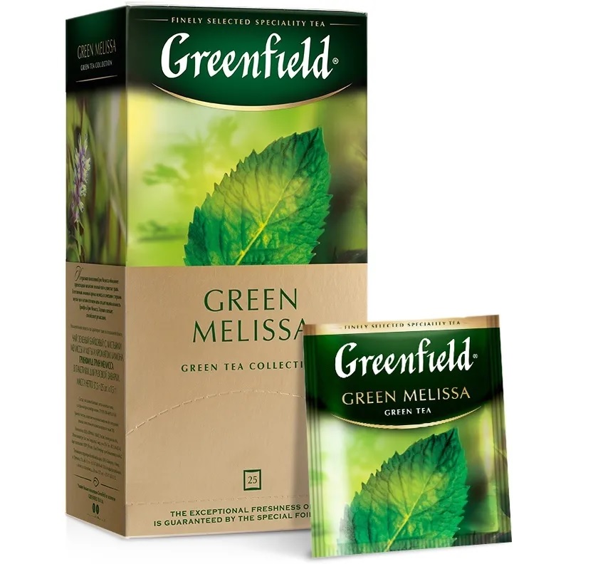 ЧАЙ ГРИНФИЛД ГРИН МЕЛИСА ЗЕЛЕНЫЙ 25П*1,5ГР