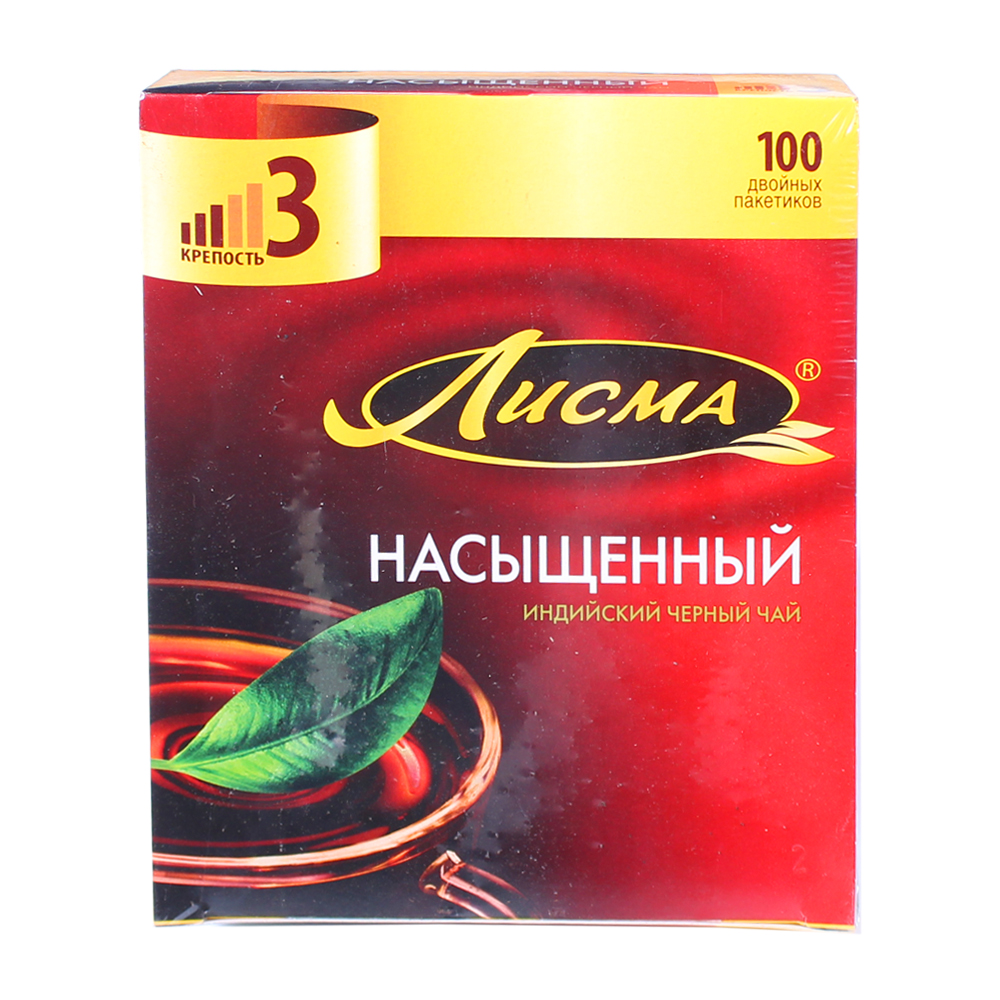 ЧАЙ ЛИСМА ЧЕРНЫЙ НАСЫЩЕННЫЙ 100П*1,8ГР