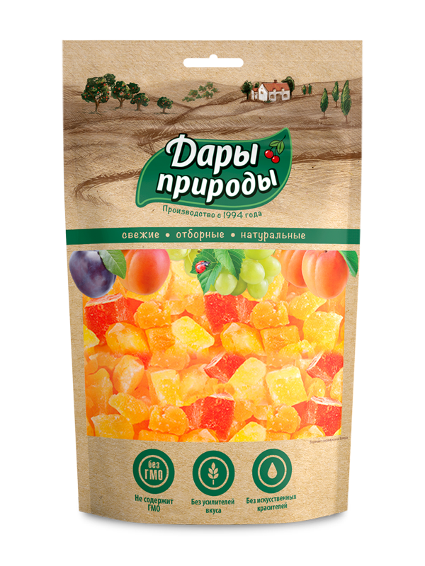 ЦУКАТЫ ДАРЫ ПРИРОДЫ АНАНАС ПАПАЙЯ 150ГР