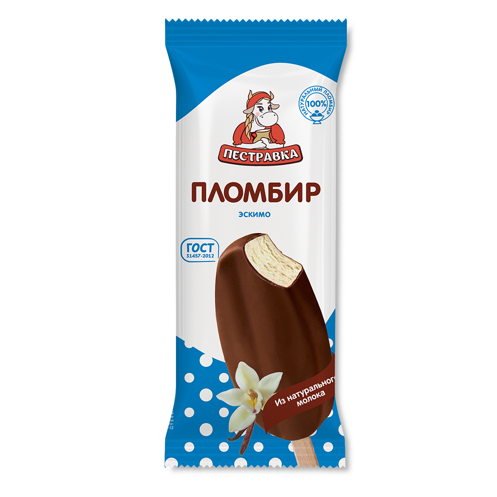 БЗМЖ МОРОЖЕНОЕ ПЕСТРАВКА ЭСКИМО ПЛ  В  ШОК ГЛАЗУРИ 65ГР