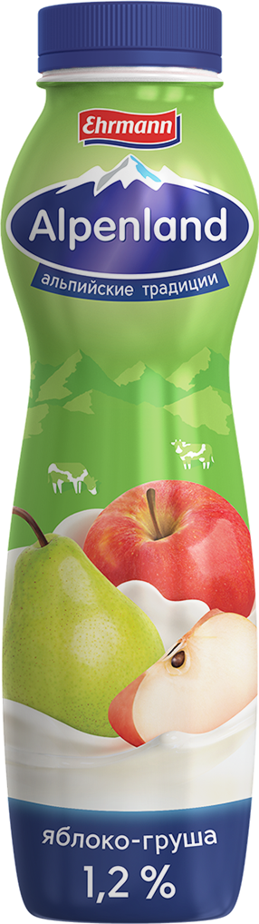 ЙОГУРТ ЭРМАНН АЛЬПЕНЛЭНД  ЯБЛОКО/ГРУША 1,2% 290ГР