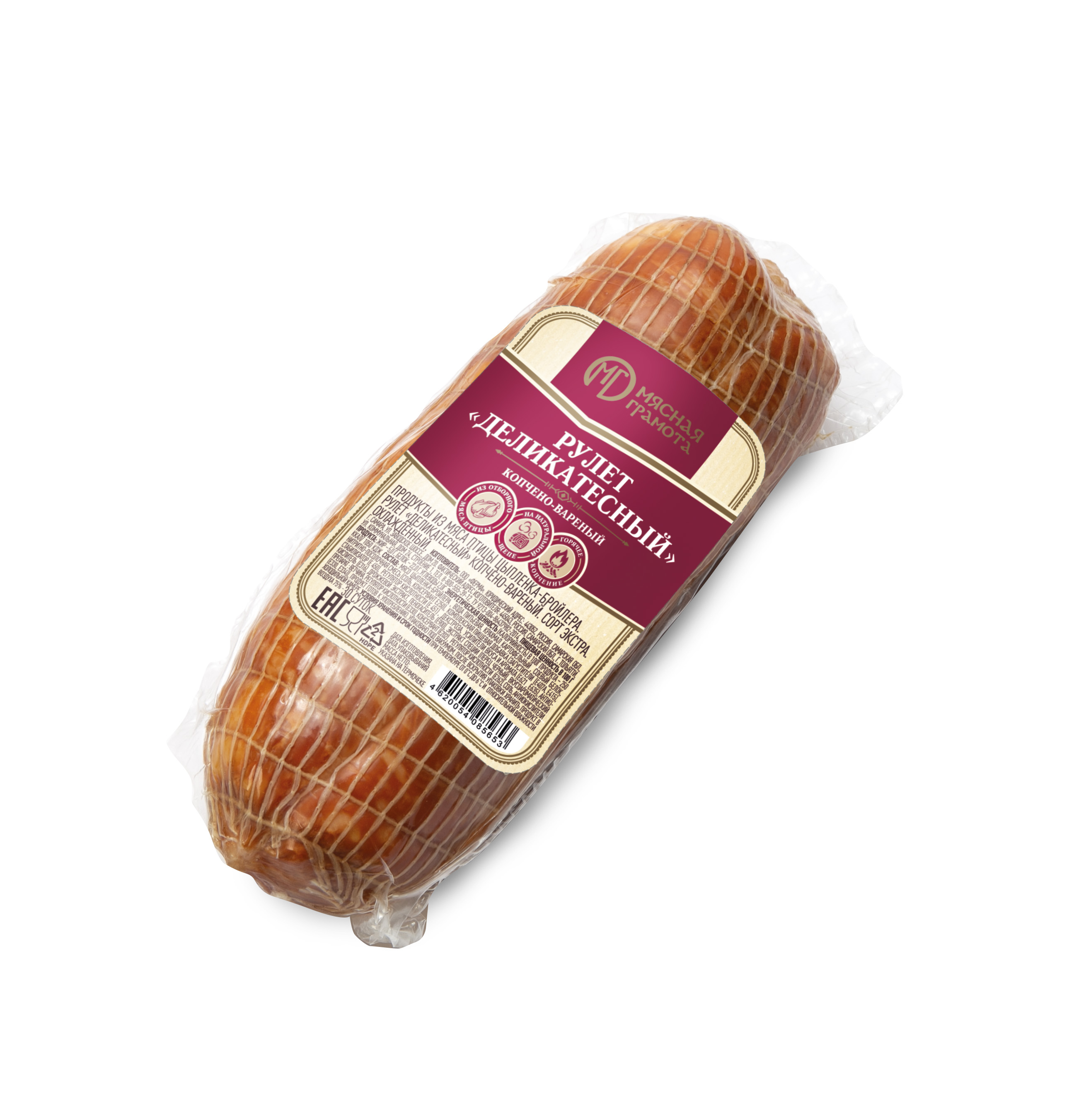 РУЛЕТ ДЕЛИКАТЕСНЫЙ КУРИНЫЙ  МЯСНАЯ ГРАМОТА 300ГР