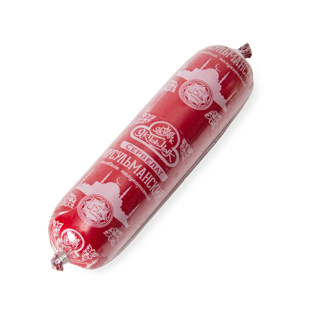 КОЛБАСА П/К СЕРВЕЛАТ МУСУЛЬМАНСКИЙ ХАЛЯЛЬ В/У 400ГР