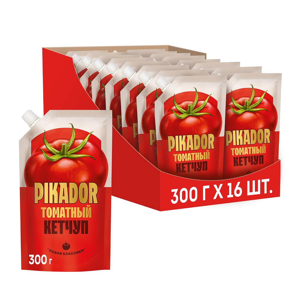 КЕТЧУП ПИКАДОР ТОМАТНЫЙ Д/П 300ГР
