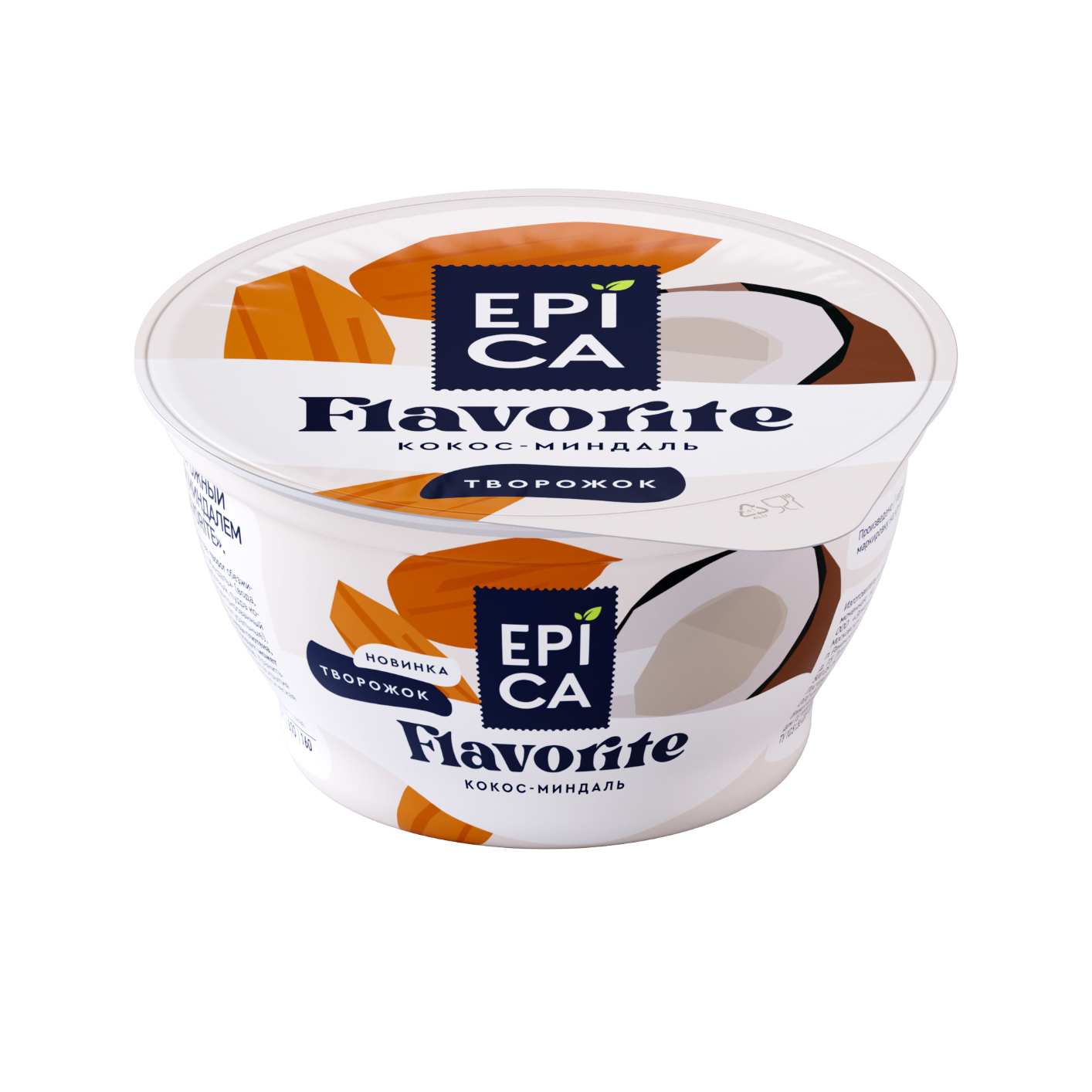 ДЕСЕРТ ТВОРОЖ ЭПИКА FLAVORITE С КОКОСОМ И МИНДАЛЕМ 130ГР