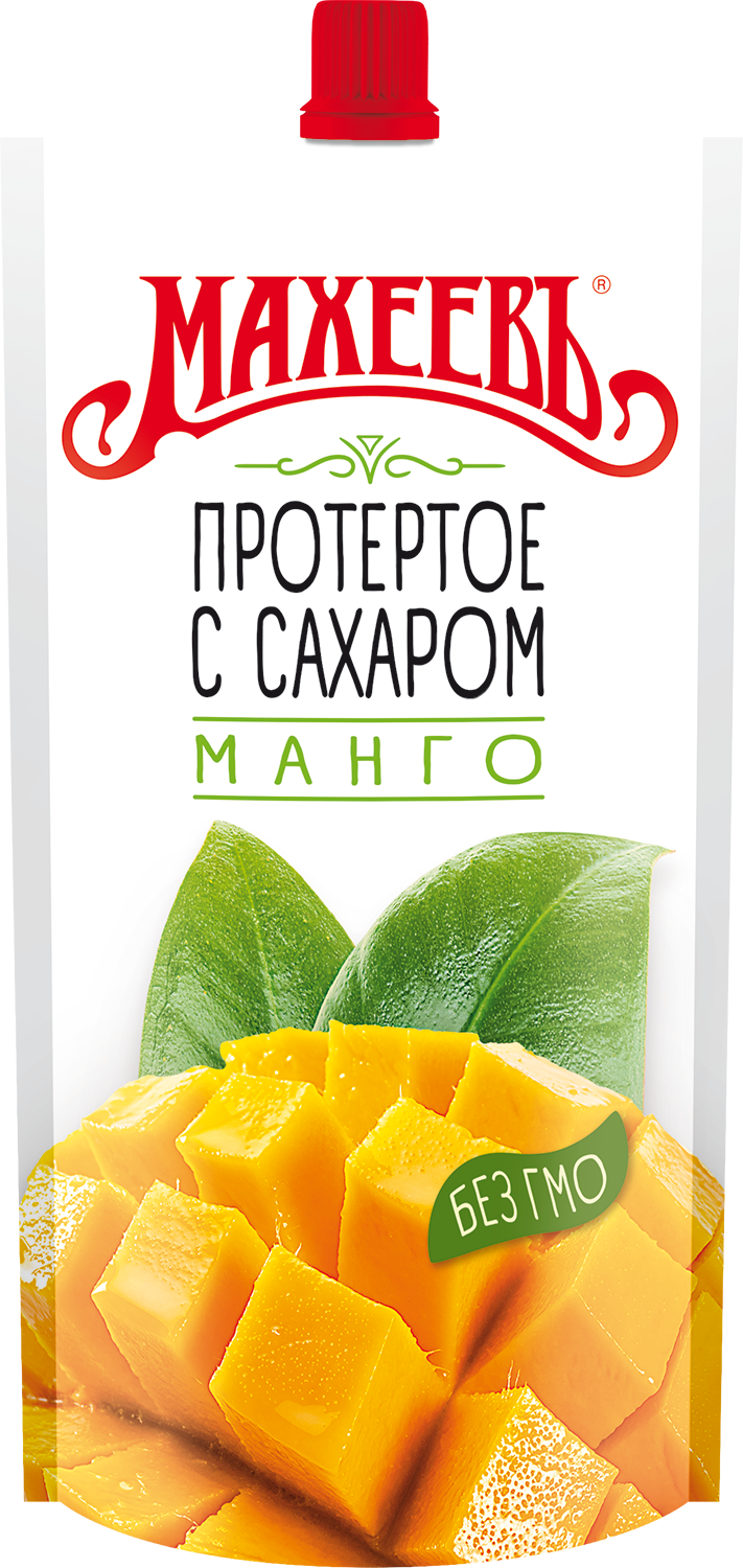 ДЖЕМ МАХЕЕВ МАНГО ПРОТЕРТОЕ С САХАРОМ 300ГР ДПДЗ