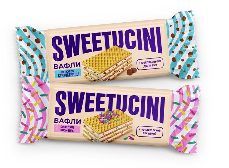 КОНФЕТЫ ВАФЕЛЬНЫЕ SWEETUCINI НЕГЛАЗИРОВАННЫЕ МИКС/ВЕС