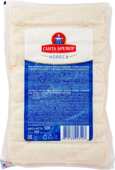 КРАБОВЫЕ ПАЛОЧКИ СОЧНЫЙ КРАБ САНТА-БРЕМОР 500ГР